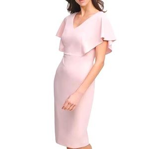 Kensie Cape Sleeve Dress size 4 Blush NWT
